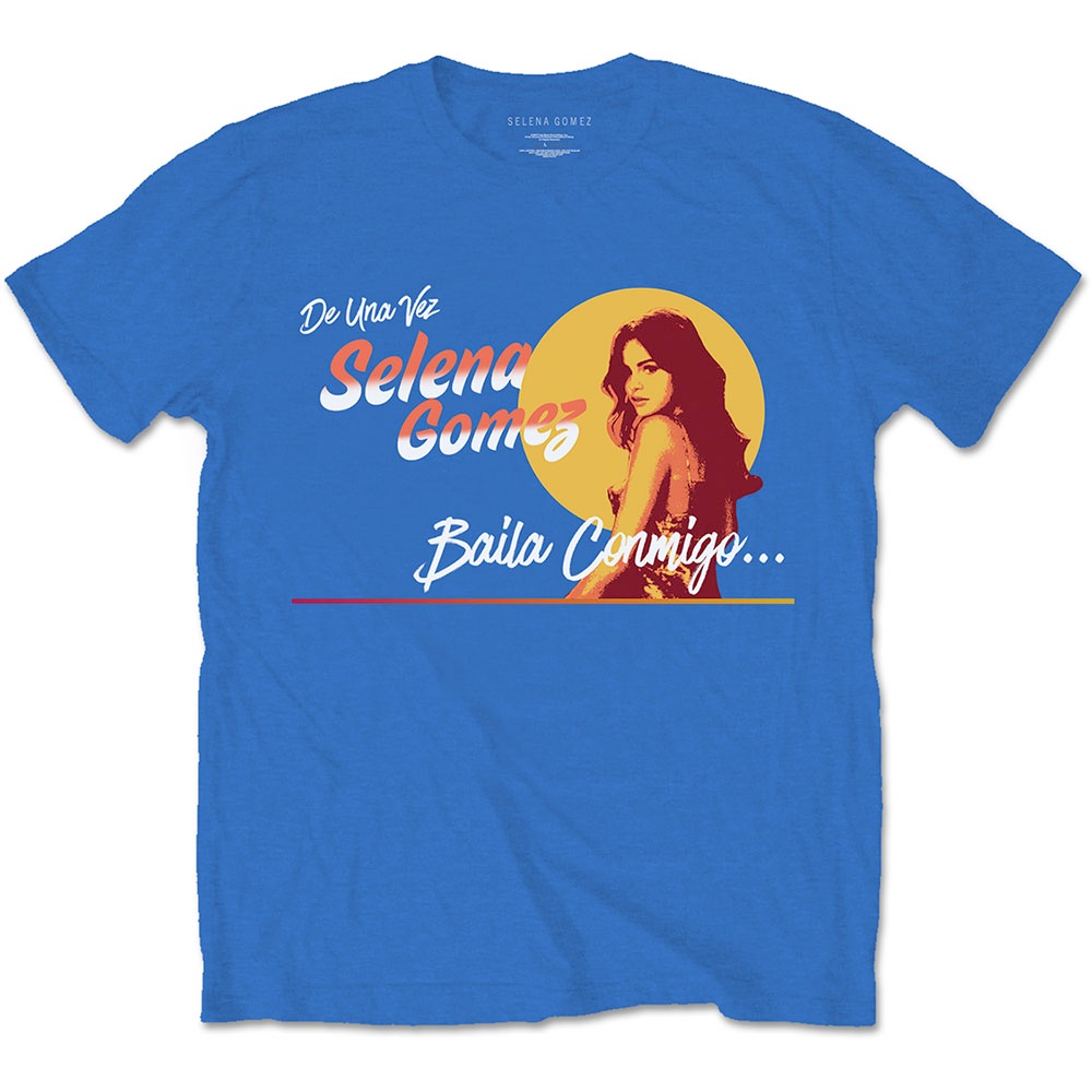 Selena Gomez - Mural Heren Tshirt - Blauw